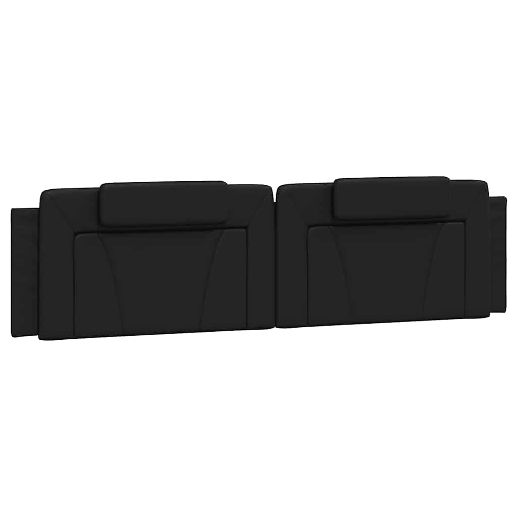 Cuscino Testiera Viana Nero 200 cm in Similpelle