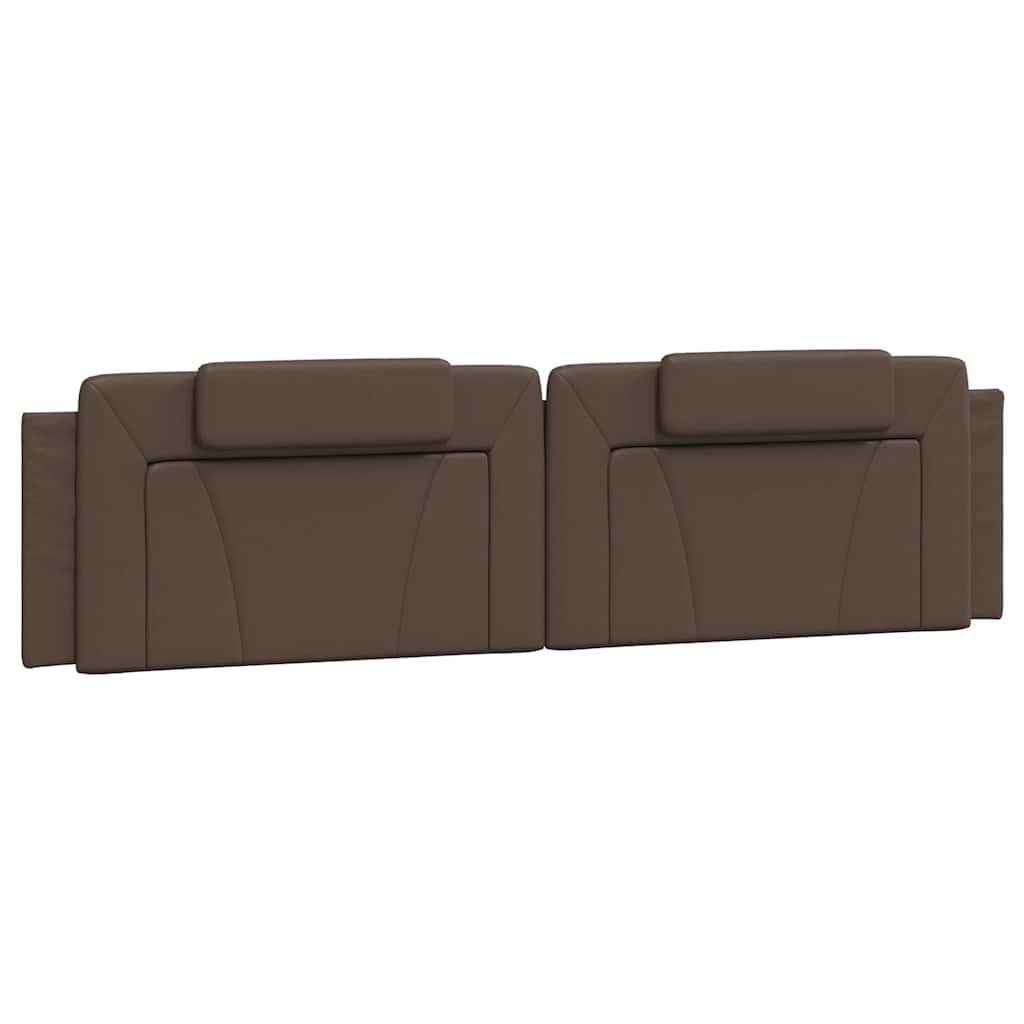 Cuscino Testiera Viana Marrone 200 cm in Similpelle