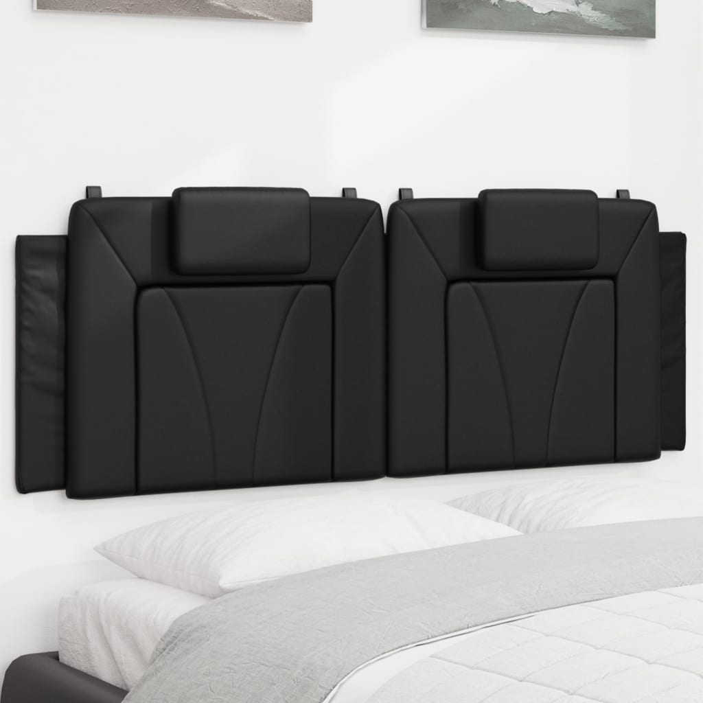 Cuscino Testiera Viana Nero 152 cm in Similpelle