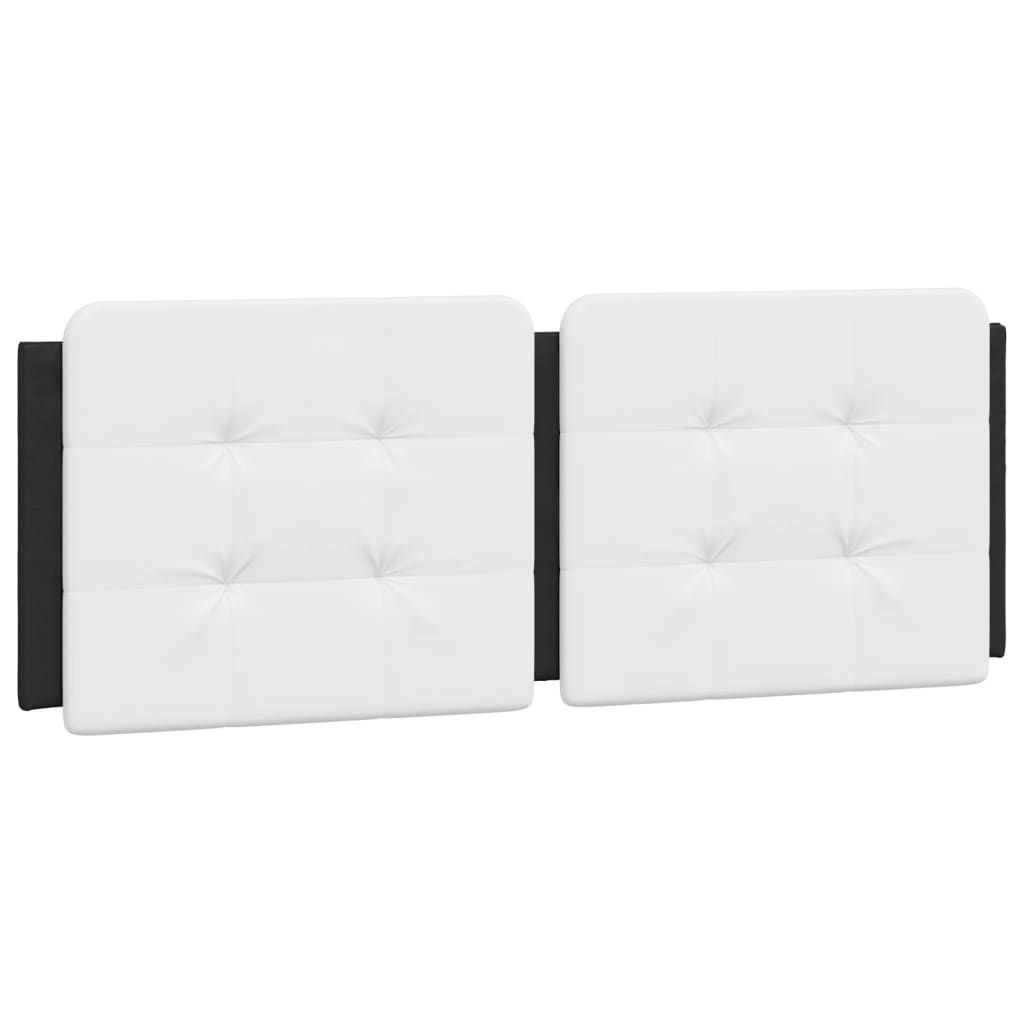 Cuscino Testiera Zadar Bianco e Nero 137 cm in Similpelle