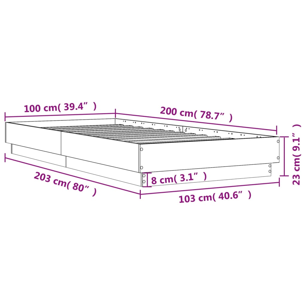 Giroletto Bianco 100x200 cm in Legno Massello