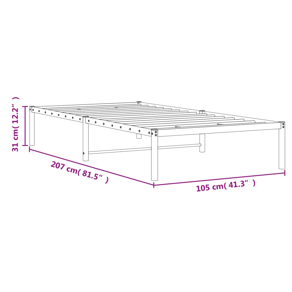 Giroletto in Metallo Nero 100x200 cm