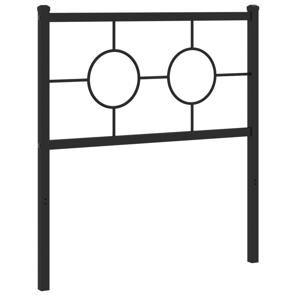 Testiera di Ricambio in Metallo Nero 80 cm