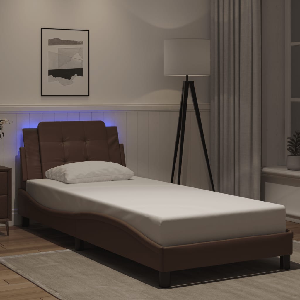 Giroletto con LED senza Materasso Zadar Marrone 80x200 cm