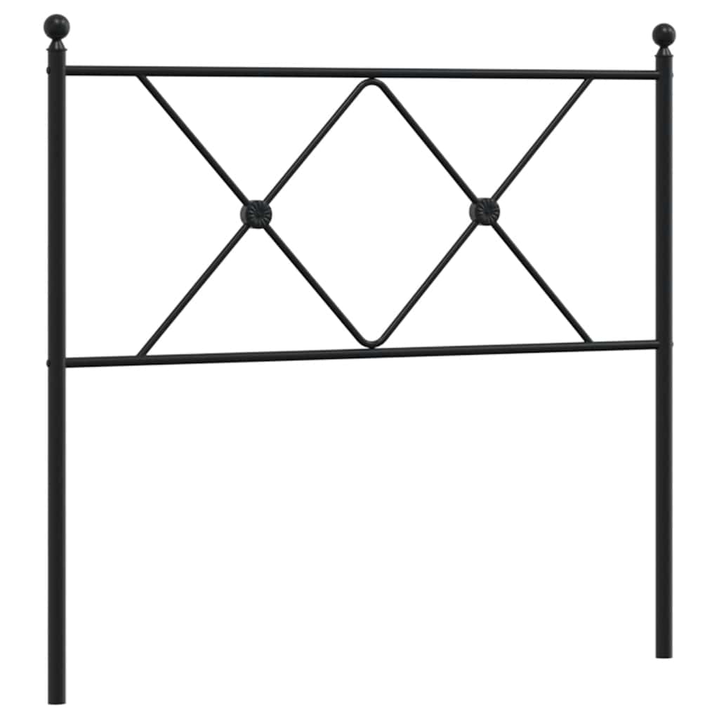 Testiera di Ricambio in Metallo Nero 90 cm