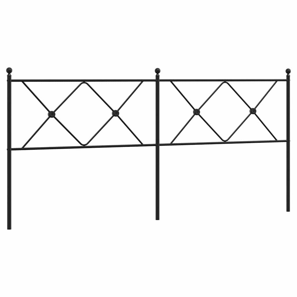 Testiera di Ricambio in Metallo Nero 180 cm
