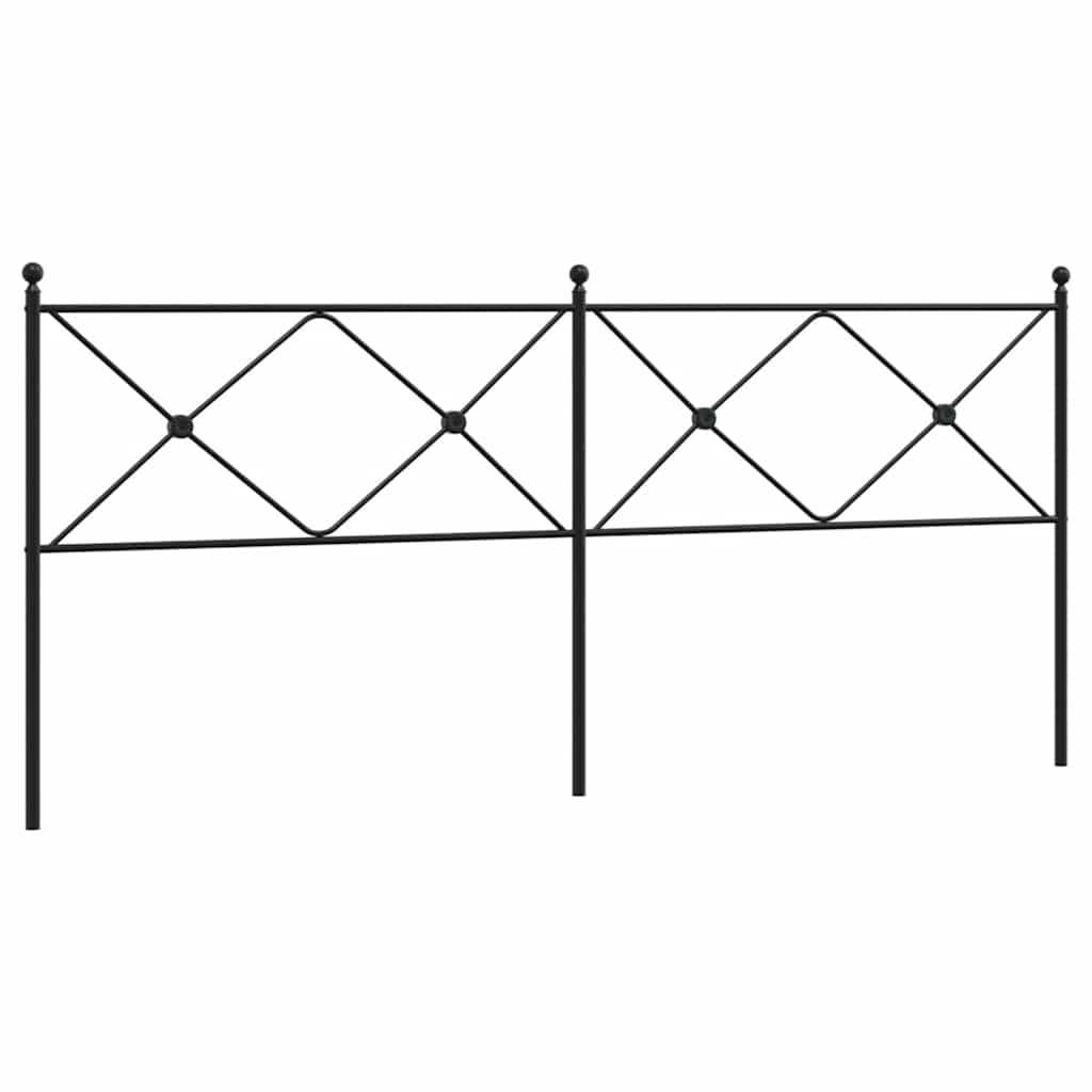 Testiera di Ricambio in Metallo Nero 200 cm