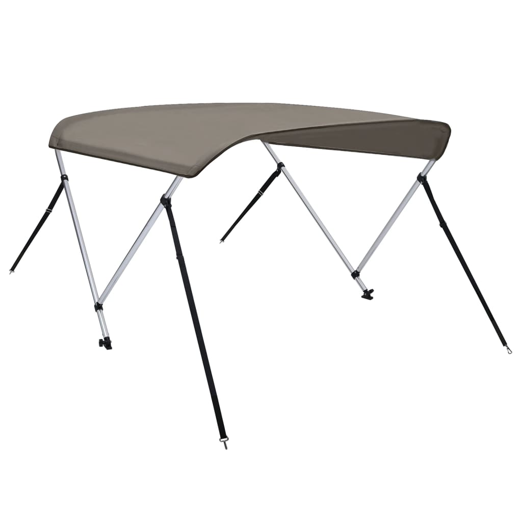 Bimini di Prua con Tendalino 2 Archi Grigio 180x130x110 cm