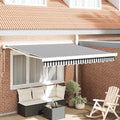 Tenda retrattile Antracite e Bianco 300 x 250 cm
