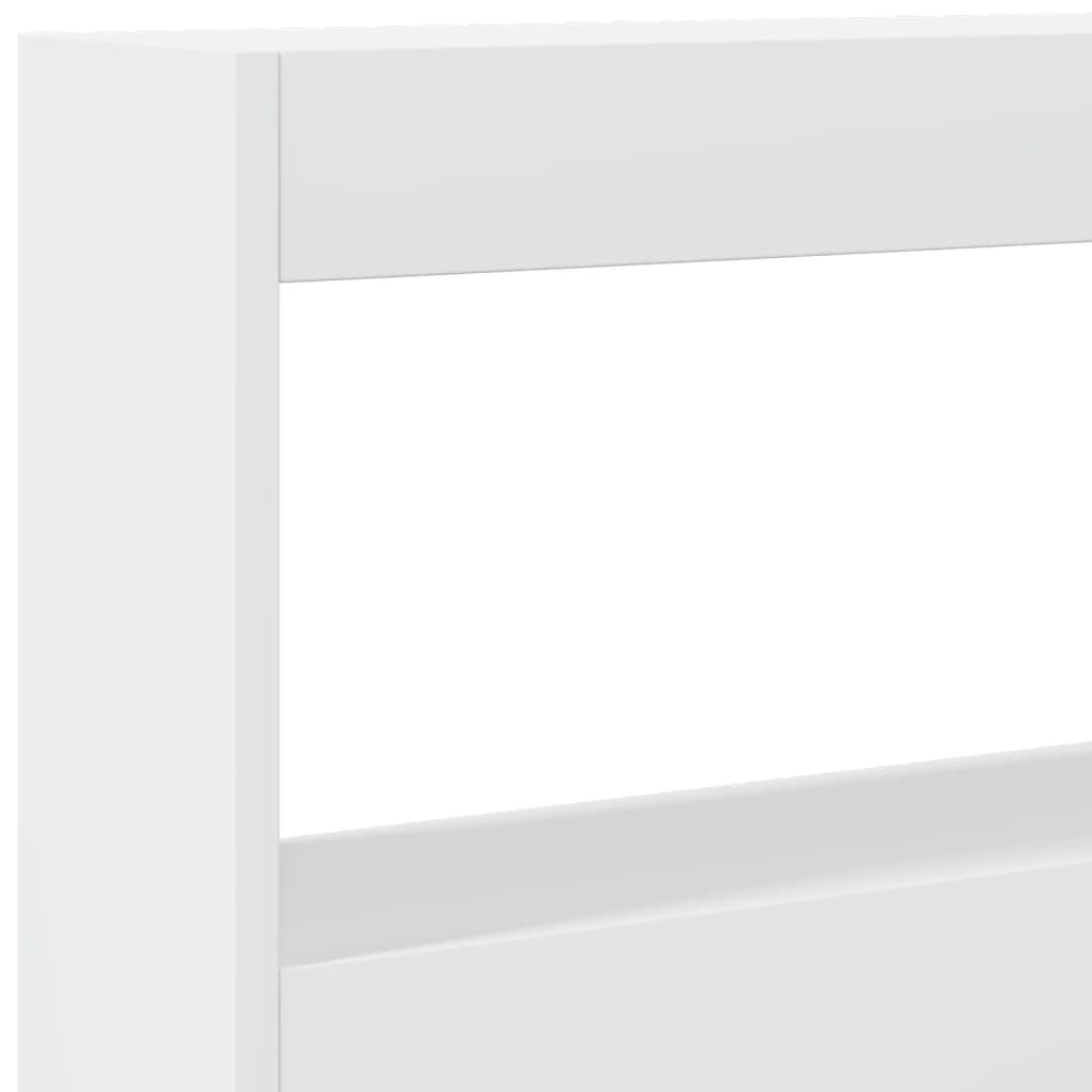 Testiera con Contenitore a LED Bianca 160x17x102 cm