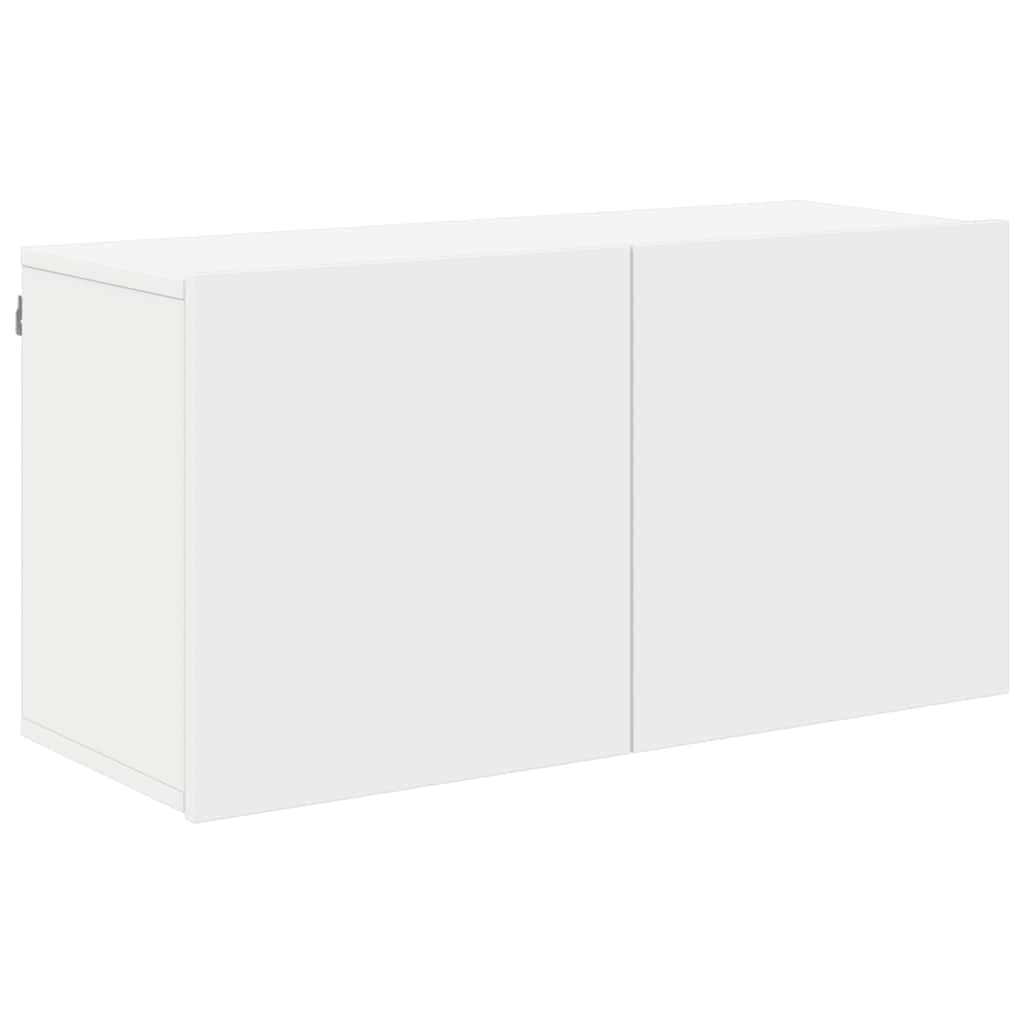 Mobili TV a Muro 5pz Bianchi in Legno Multistrato