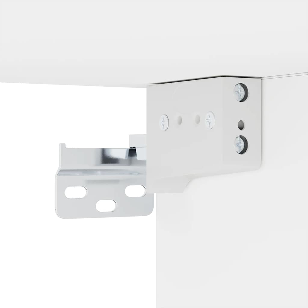 Mobili TV a Muro 4pz Bianchi in Legno Multistrato