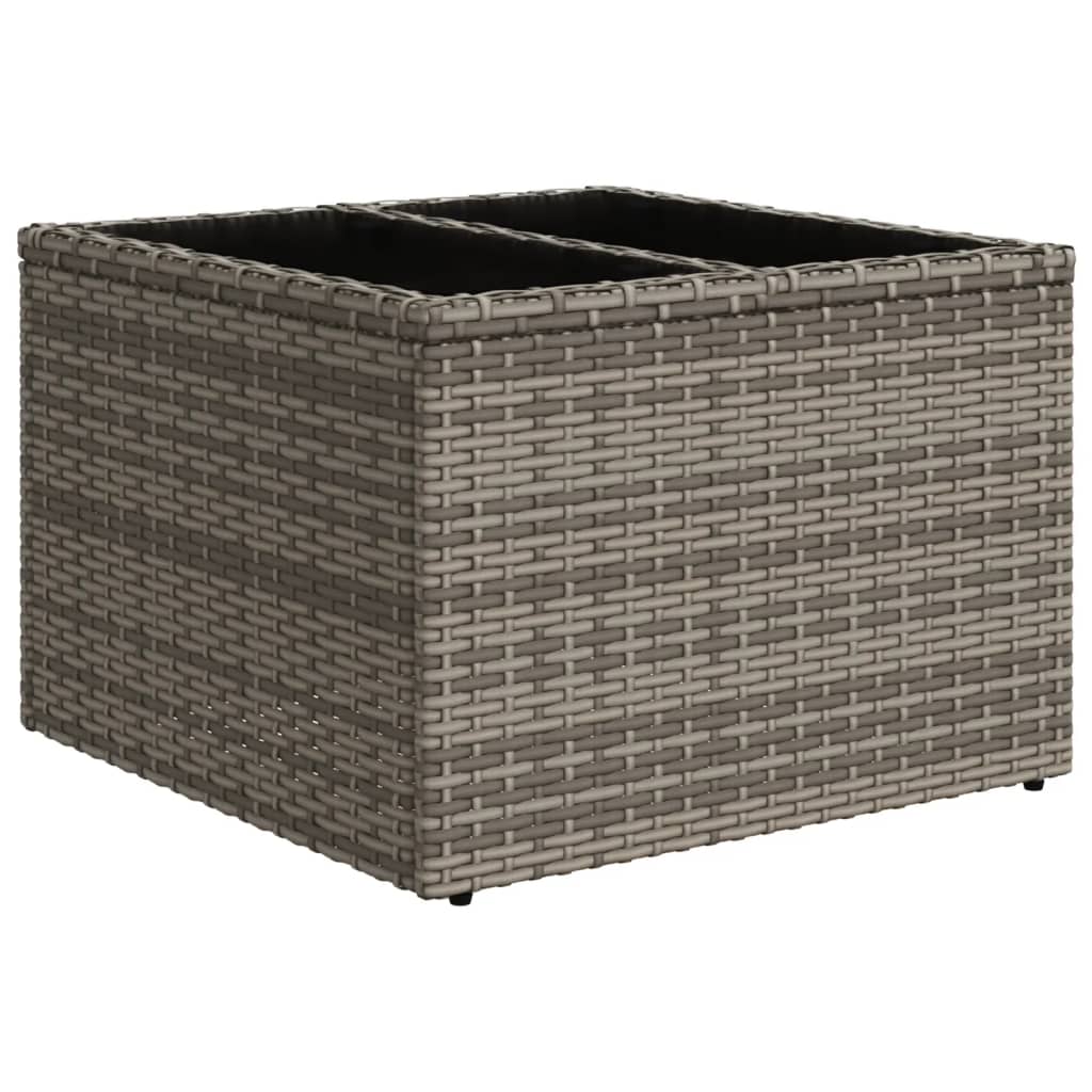 Set Divani da Giardino 5 pz con Cuscini Grigio in Polyrattan
