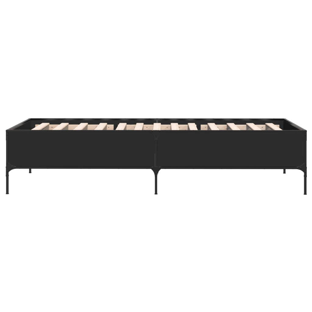 Giroletto Nero 100x200 cm in Legno Multistrato e Metallo