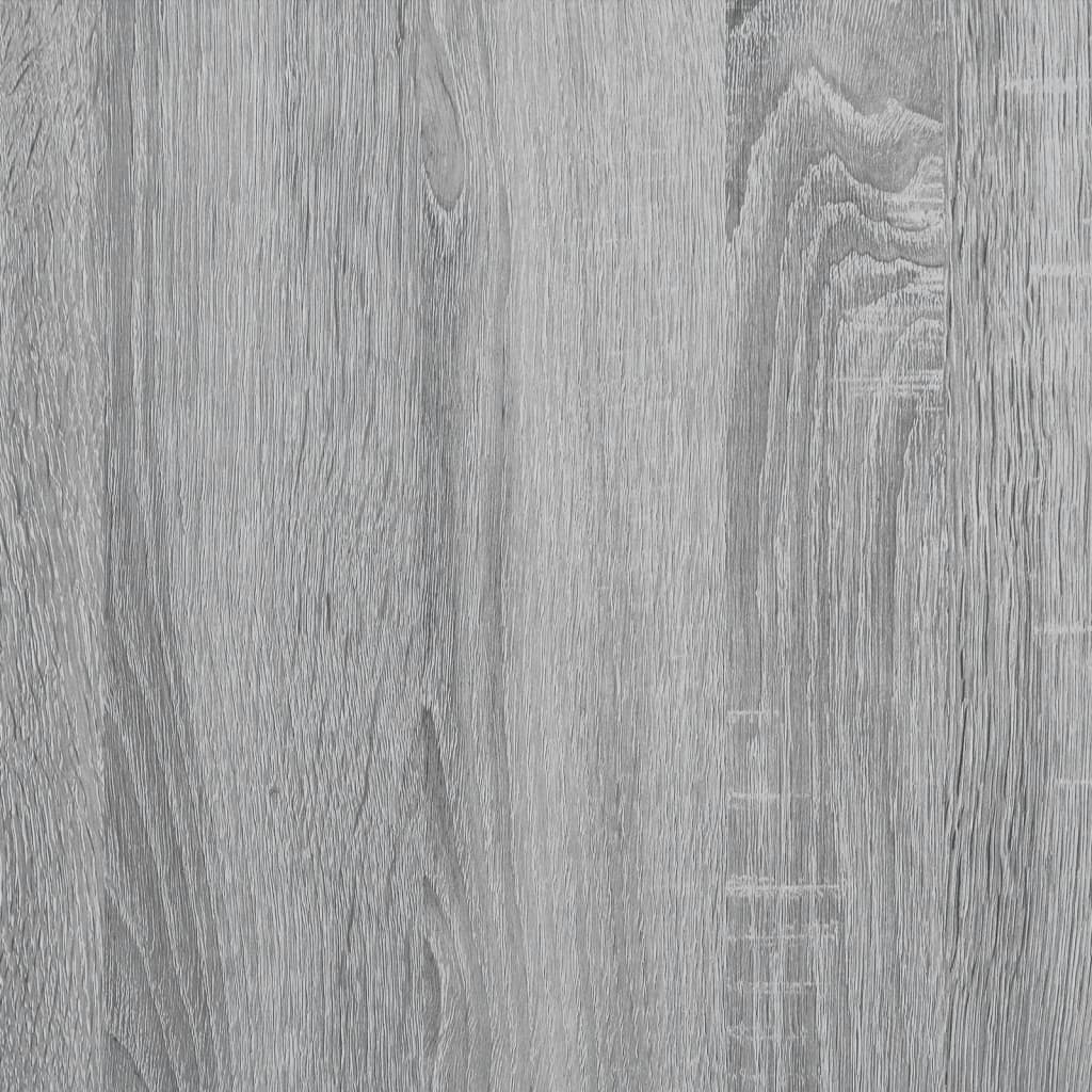 Giroletto Grigio Sonoma 90x200 cm Legno Multistrato e Metallo