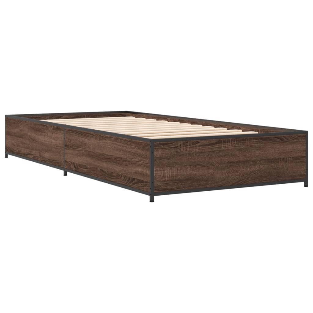 Giroletto Rovere Marrone 100x200 cm Legno Multistrato e Metallo
