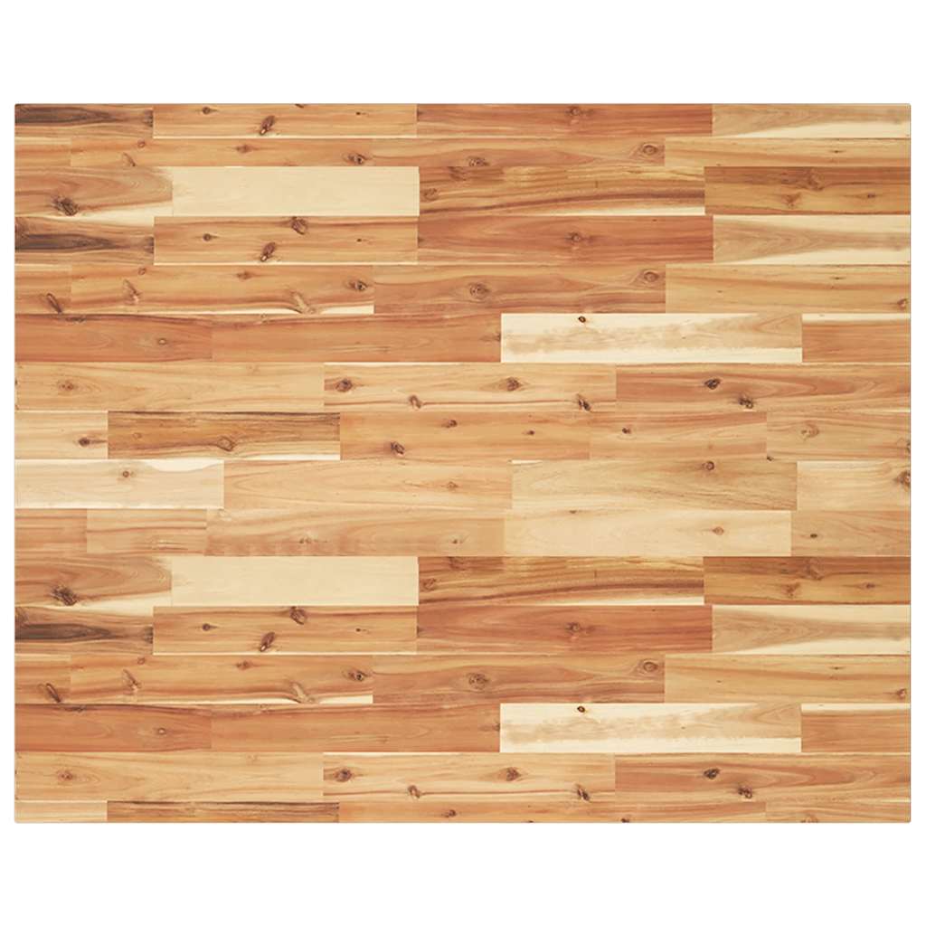 Piano Scrivania a Olio 100x80x2 cm Legno Massello Acacia