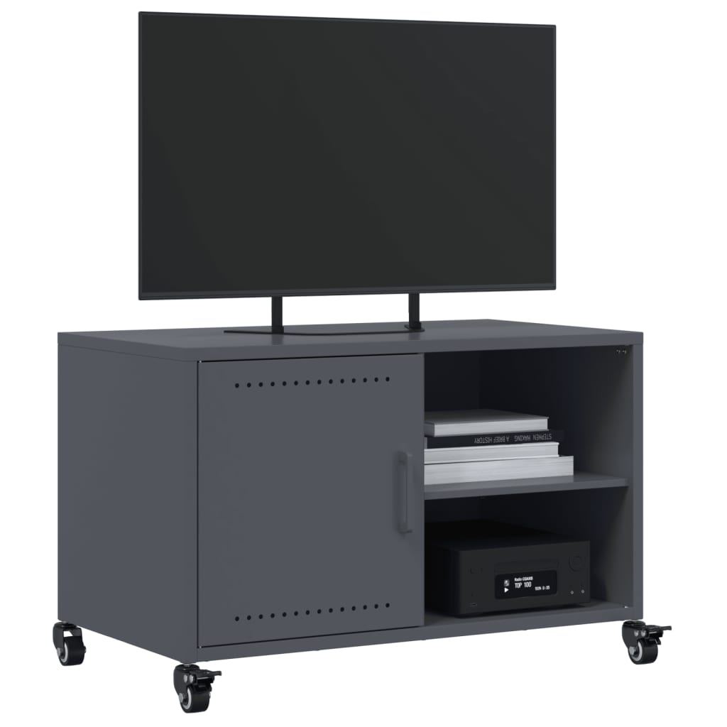 Mobile TV Antracite 68x39x43,5 cm in Acciaio