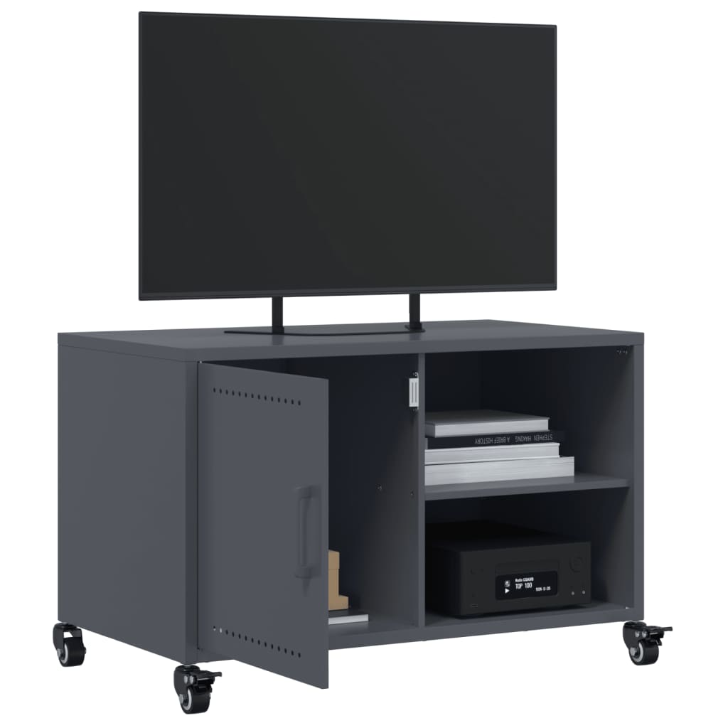 Mobile TV Antracite 68x39x43,5 cm in Acciaio