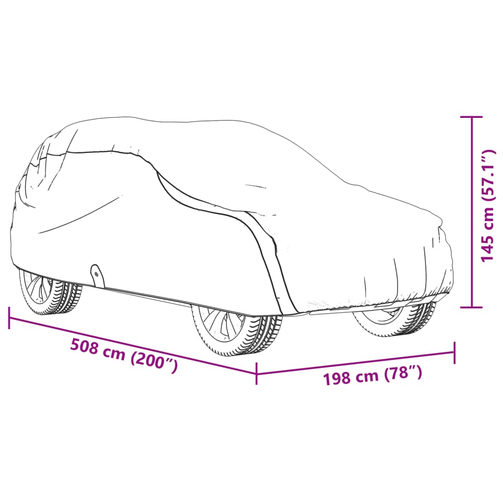 Copriauto per Fuoristrada Grigio Pieno XL Tessuto non Tessuto