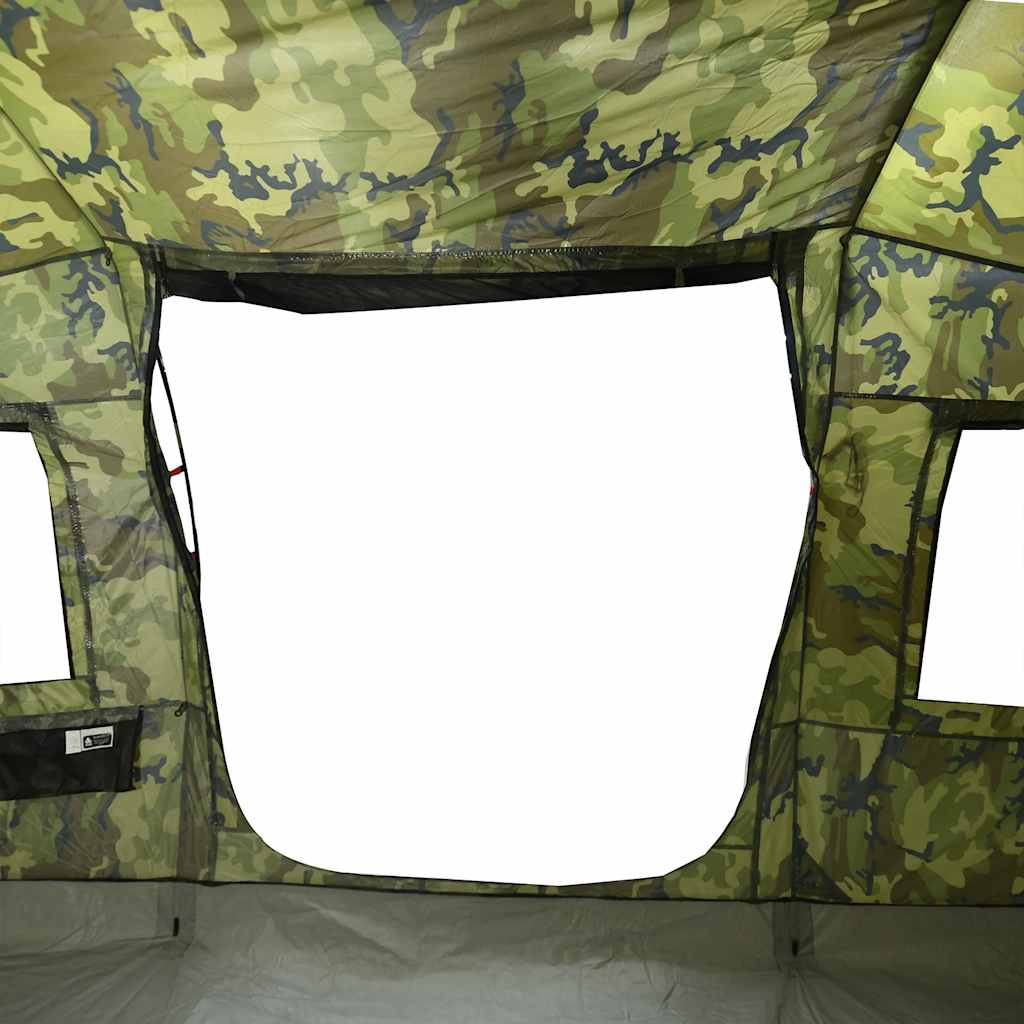 Tenda da Campeggio a Tunnel per 4 Persone Mimetico Impermeabile
