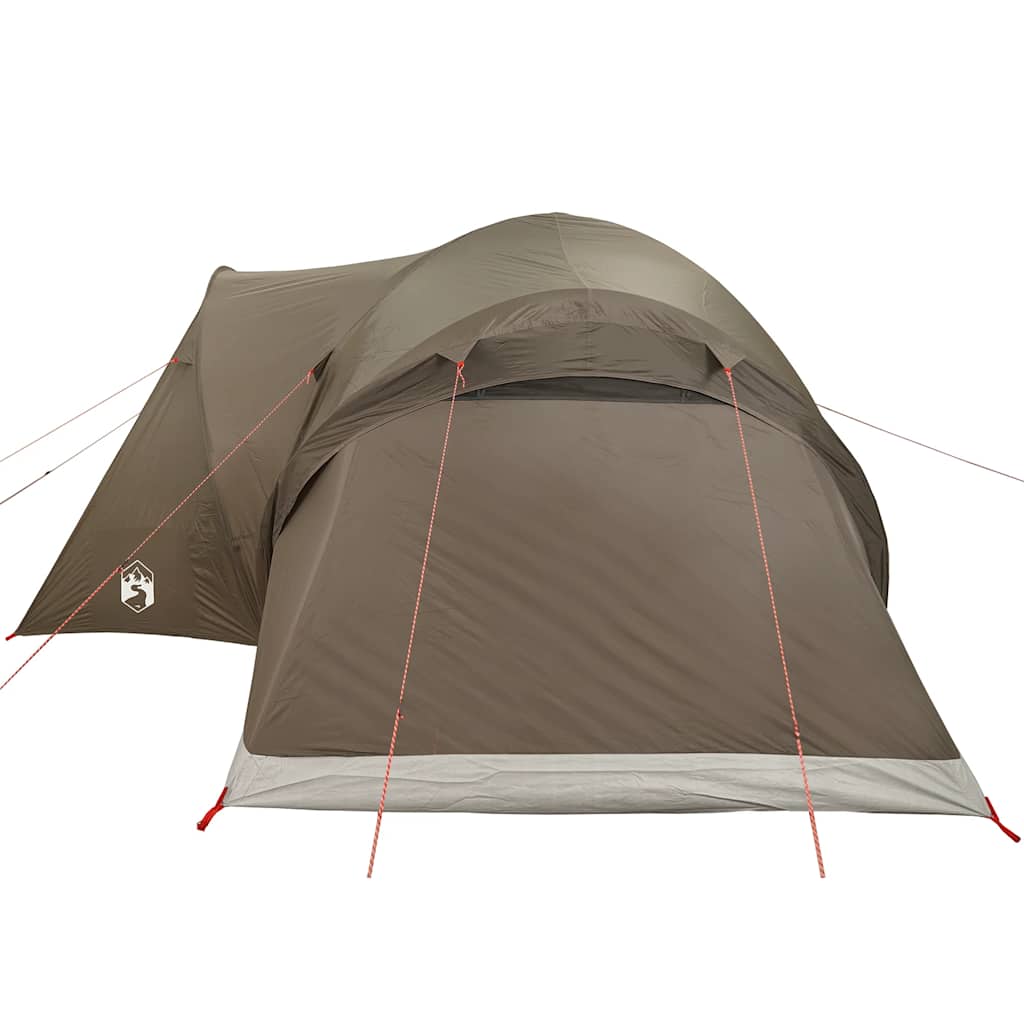 Tenda da Campeggio a Cupola per 6 Persone Marrone Impermeabile