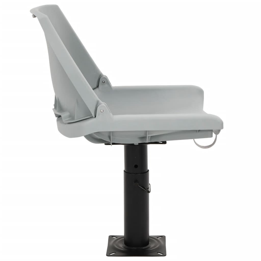 Set Sedile Barca Pieghevole 2pz Senza Cuscino Grigio 48x51x41cm
