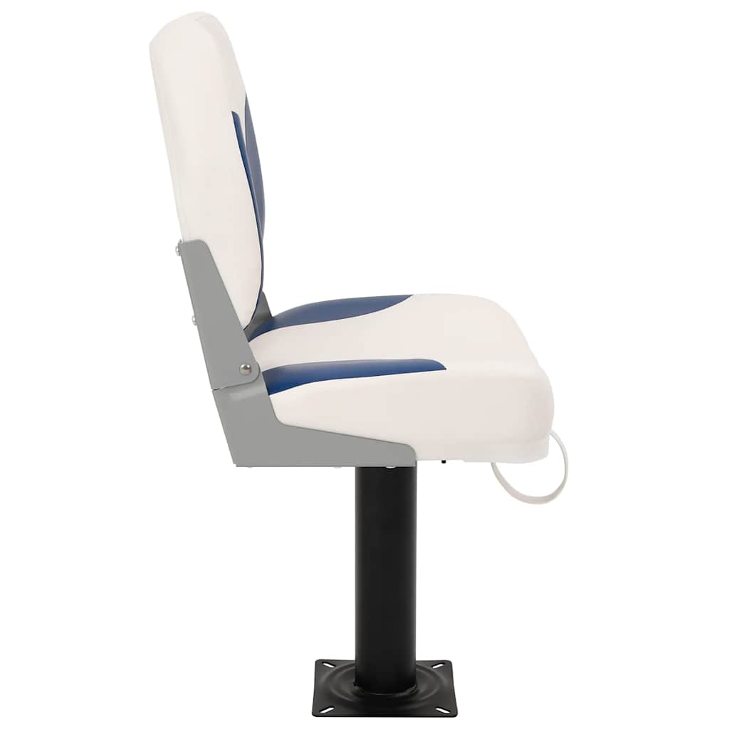 Sedile pieghevole per barca 1 set Blu e Bianco 41x36x48 cm