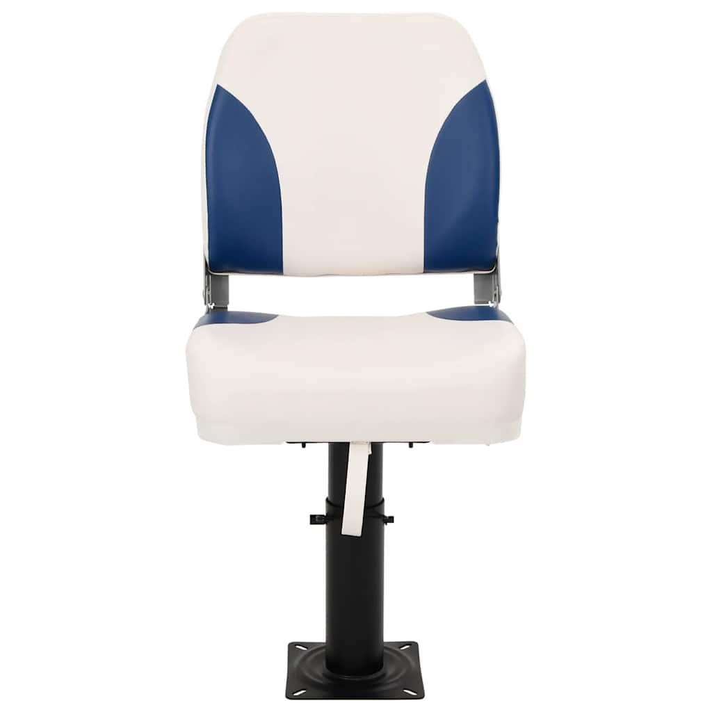 Sedile pieghevole per barca 1 set Blu e Bianco 41x36x48 cm