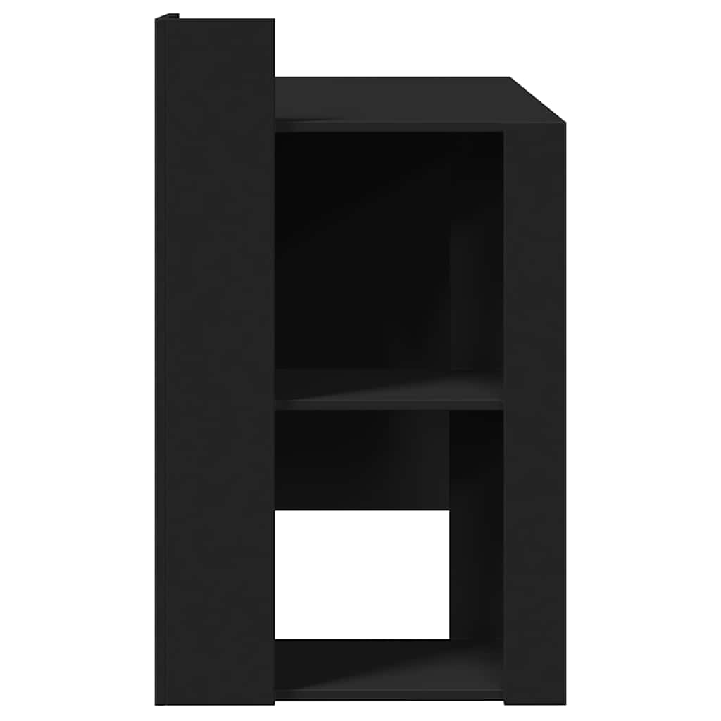 Scrivania Ufficio Nera 103,5x56,5x94 cm in Legno Multistrato