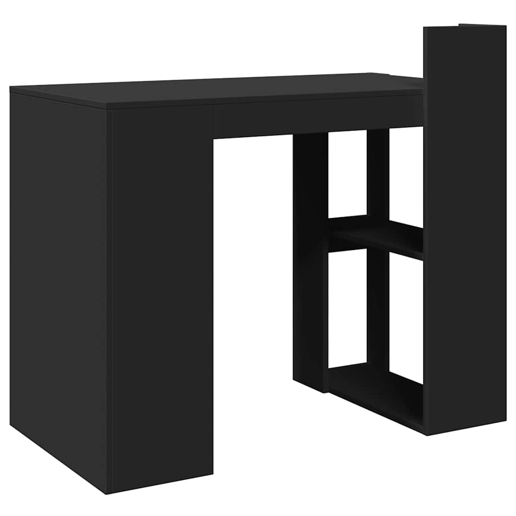 Scrivania Ufficio Nera 103,5x56,5x94 cm in Legno Multistrato