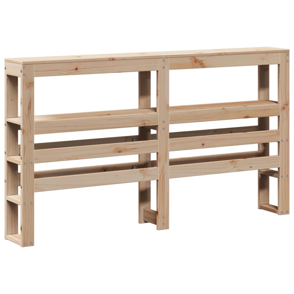 Testiera con Ripiani 120 cm in Legno Massello di Pino