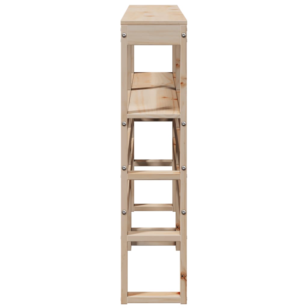 Testiera con Ripiani 120 cm in Legno Massello di Pino