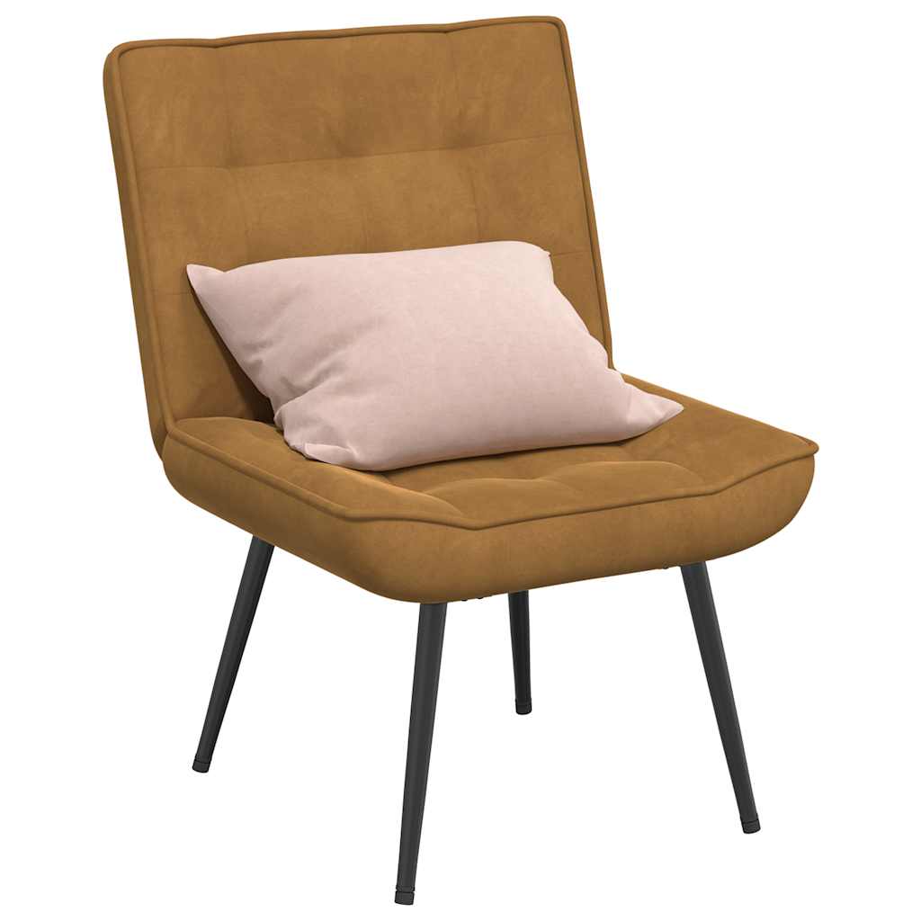 Poltrona Relax 64x74x84 cm Marrone in Velluto