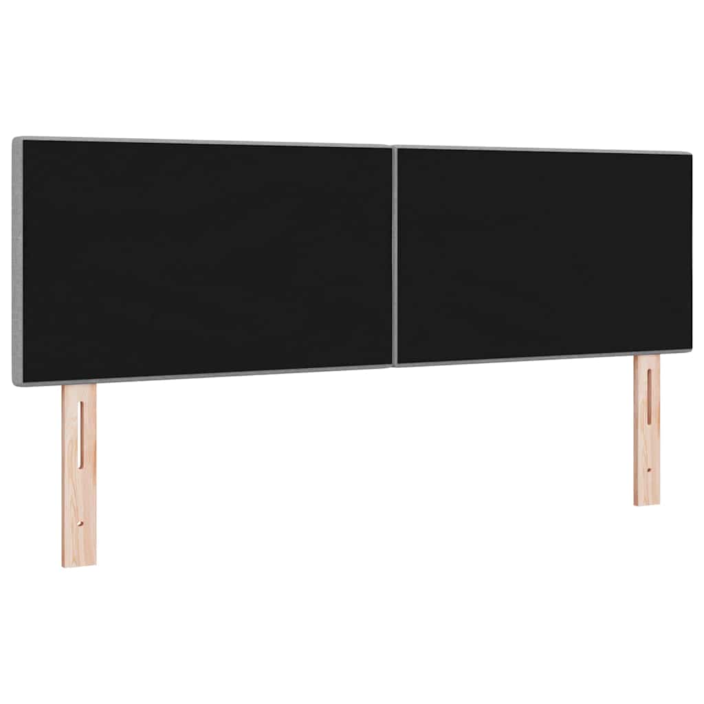 Testiera LED con strisce LED Grigio chiaro 160 cm Tessuto