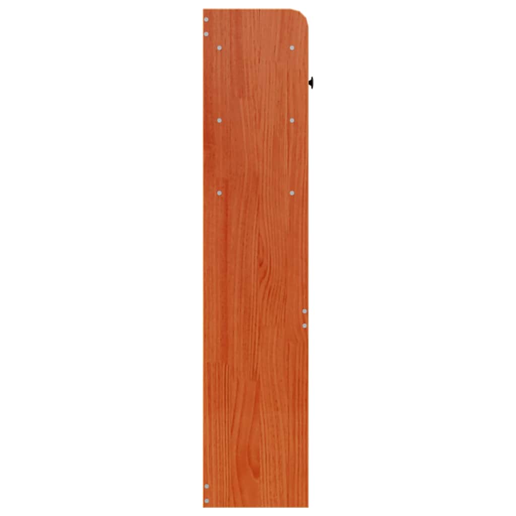 Testiera con Ripiani Marrone Cera 75 cm in Legno di Pino