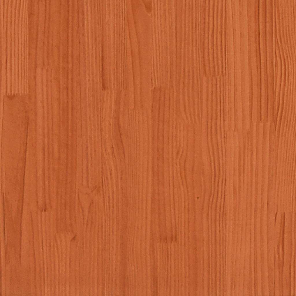 Testiera con Ripiani Marrone Cera 75 cm in Legno di Pino