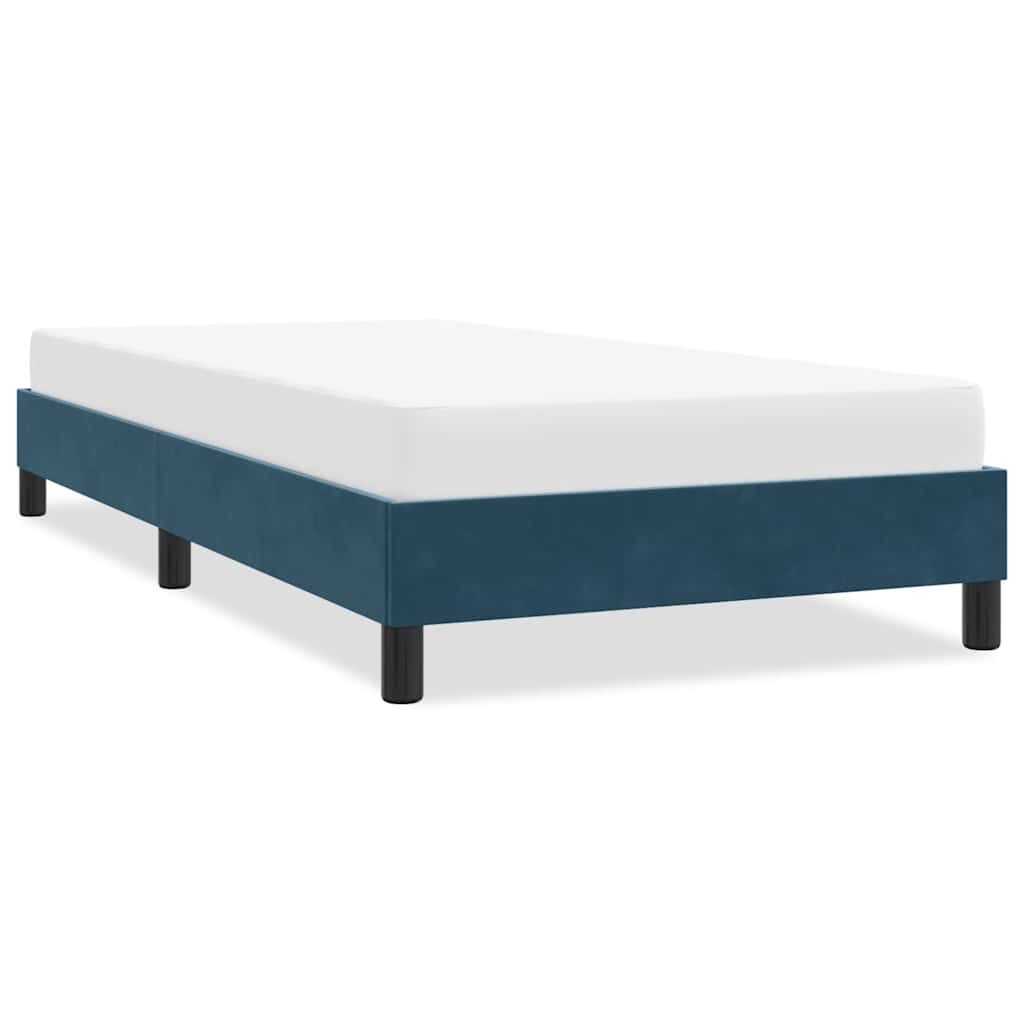 Giroletto senza Materasso Blu Scuro 100x210 cm in Velluto