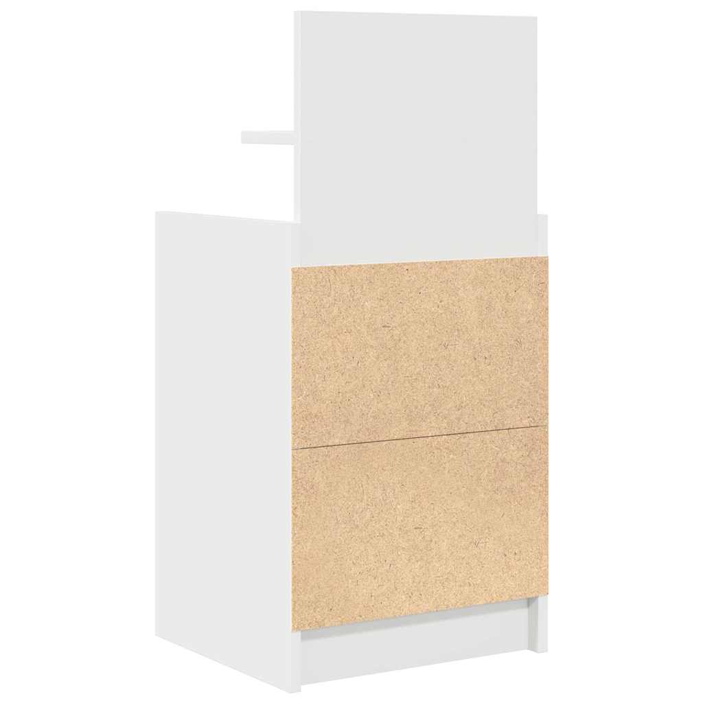 Comodini con 2 Cassetti 2 pz Bianco 38x34x80 cm