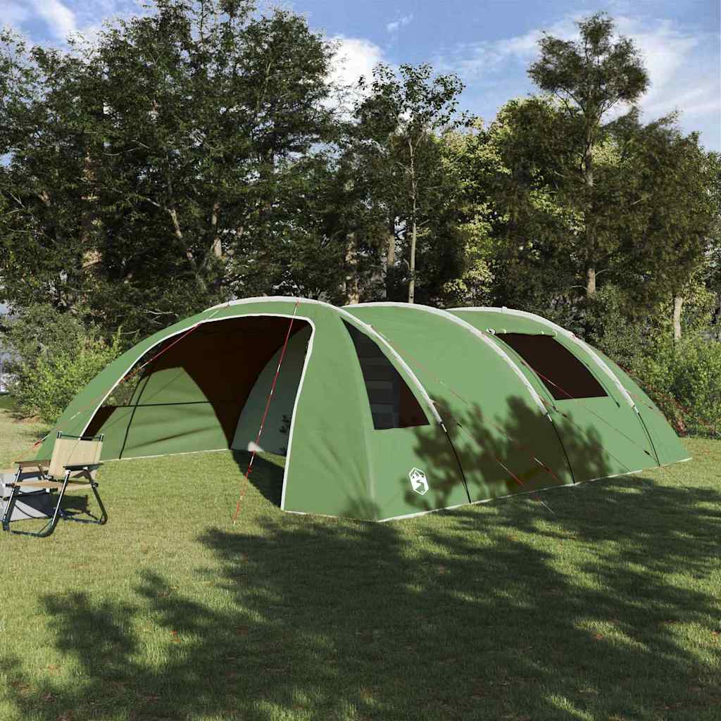 Tenda Tunnel per 6 Persone 6 persona Verde e Bianco