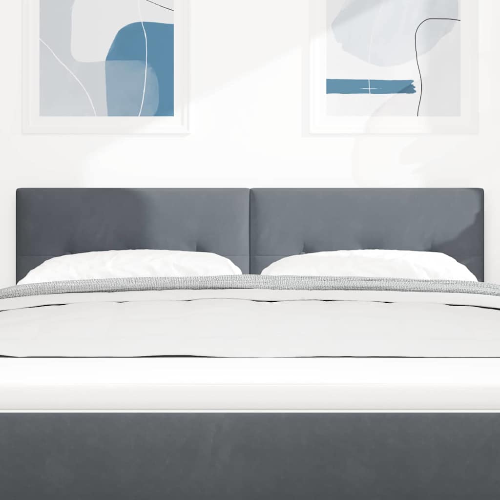 Testiera Grigio scuro 160 cm Velluto