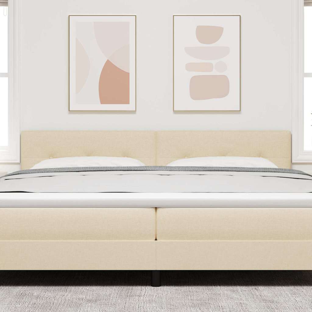 Testiera regolabile in altezza Crema 200 cm Tessuto