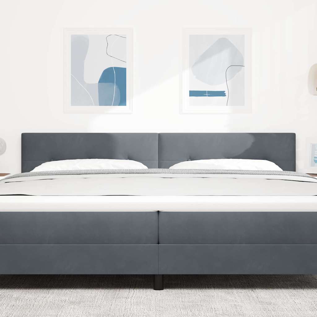 Testiera Grigio scuro 200 cm Velluto