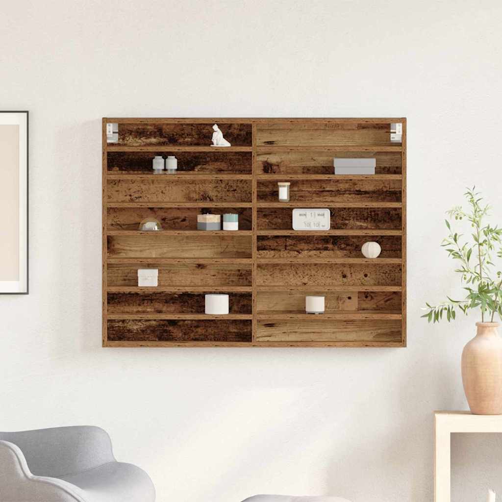 Vetrina A parete Legno vecchio 100 x 8,5 x 75 cm