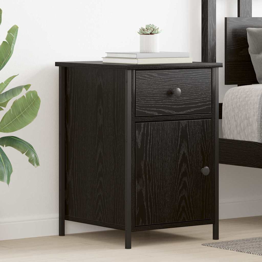 Armadio da Notte 2 pz Rovere Nero 40 x 42 x 60 cm
