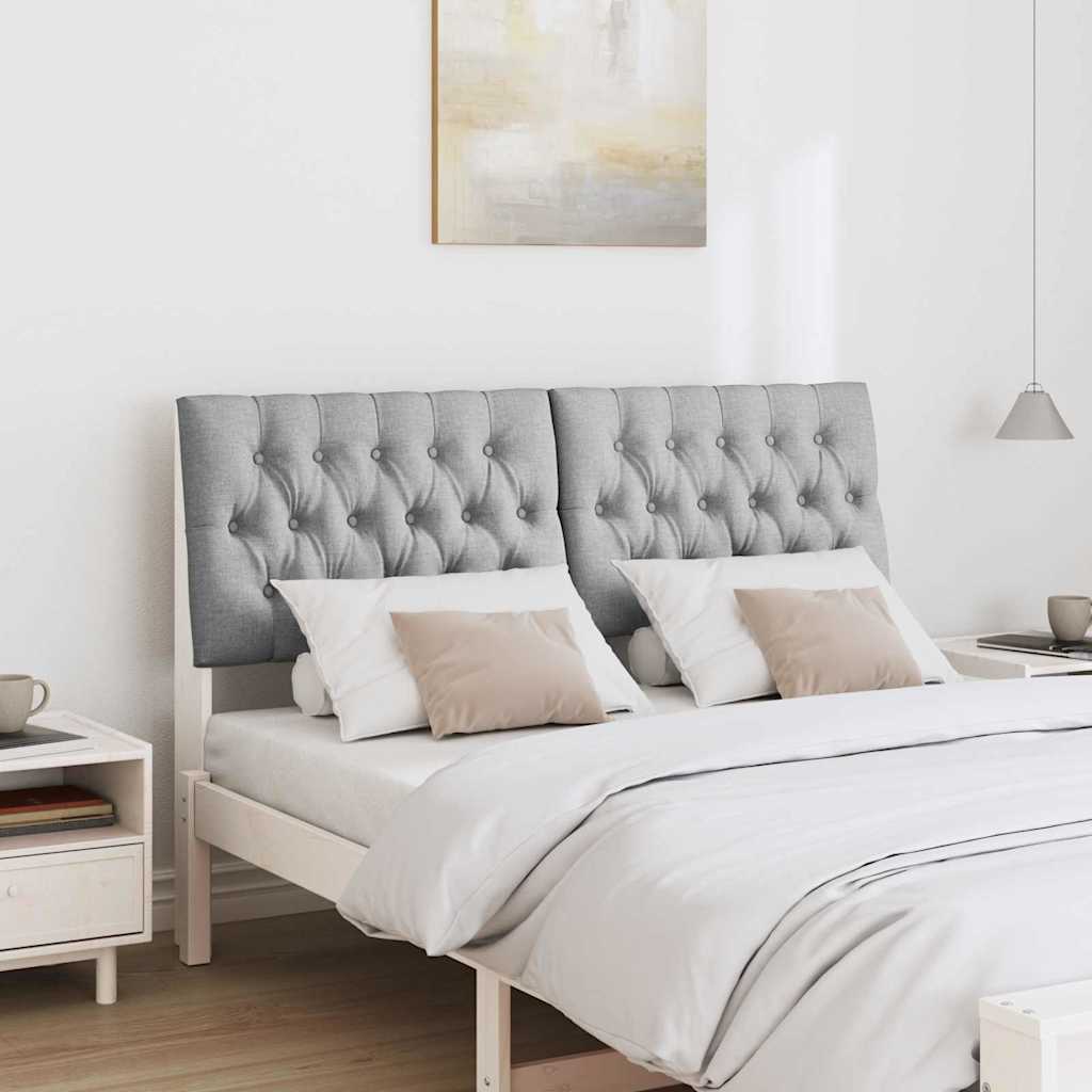 Testiera imbottita Grigio chiaro 150 cm Pino massello