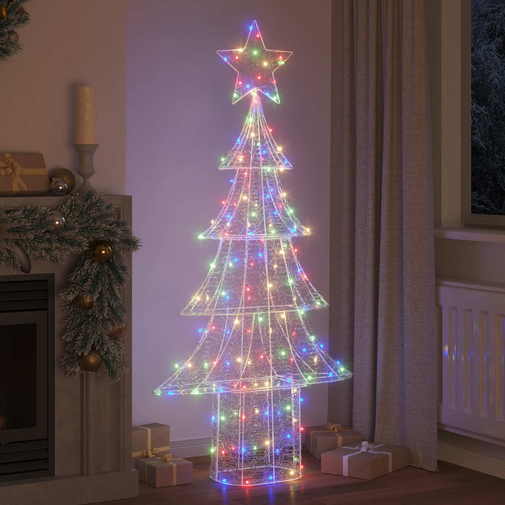 Albero di Natale 240 LED Multicolore 180 cm Acrilico