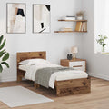 Struttura del letto con strisce LED Legno vecchio 75 x 190 cm