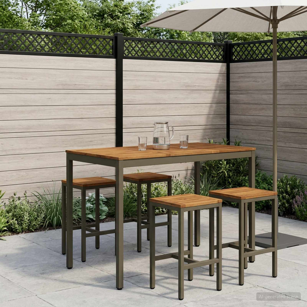 Tavolo Bar da Giardino NAARDEN Naturale e Caffè