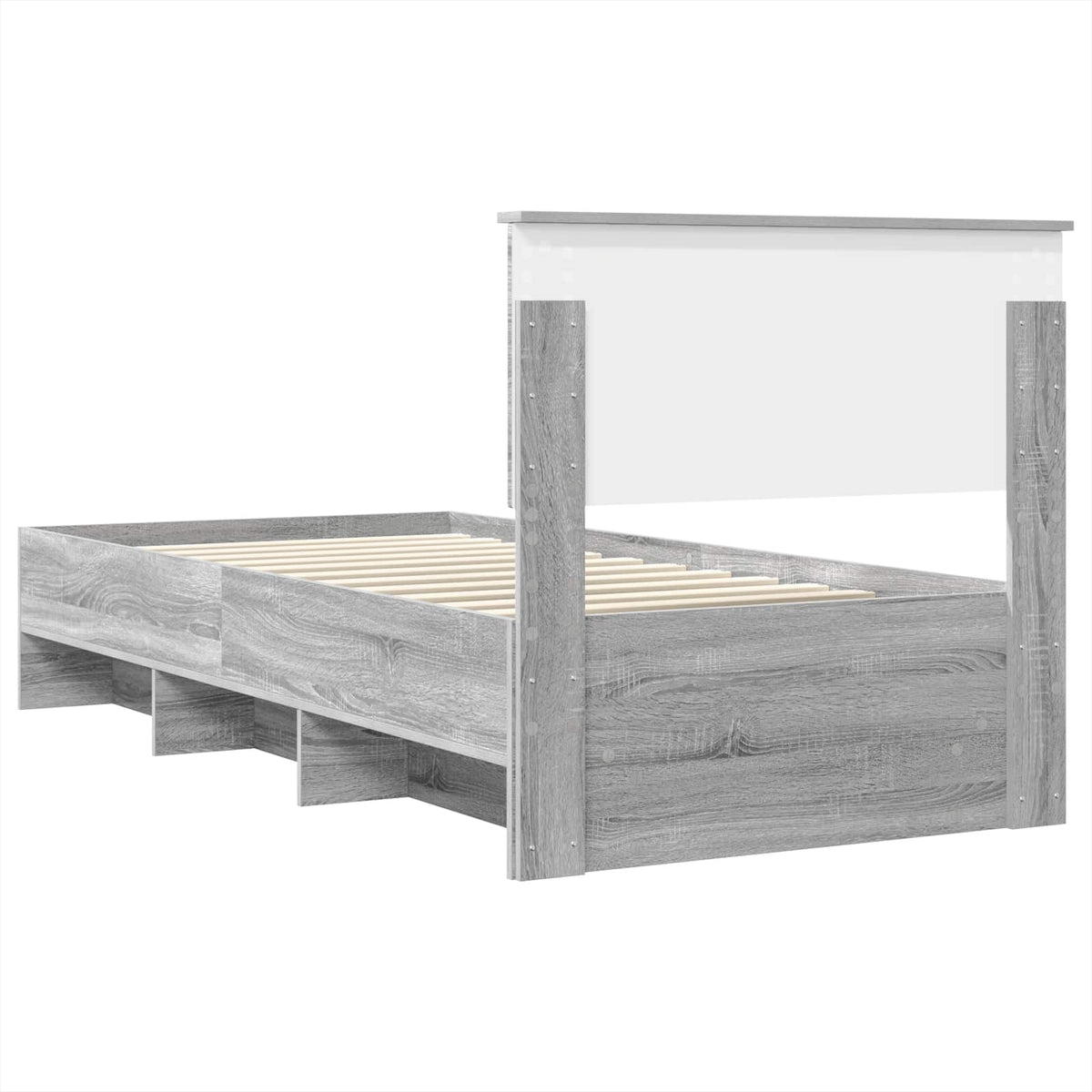 Struttura del letto Sonoma grigio 75 x 190 cm